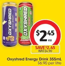 Coles Oxyshred Ultra Energy Passionfruit offer