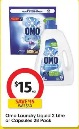 Coles Omo Laundry Liquid or Capsules offer