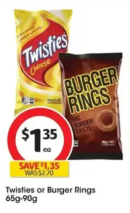 Coles Twisties Cheese offer