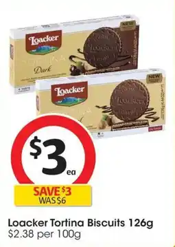 Coles Loacker Gran Pasticceria Tortina Biscuit Original offer