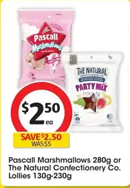 Coles Pascall Marshmallows or The Natural Confectionery Co. Lollies offer
