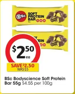 Coles BSc Bodyscience Soft Protein Bar offer