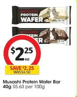 Coles Musashi Protein Wafer Bar Chocolate offer