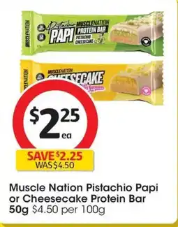 Coles Muscle Nation Papi Pro Bar Pistachio Papi offer