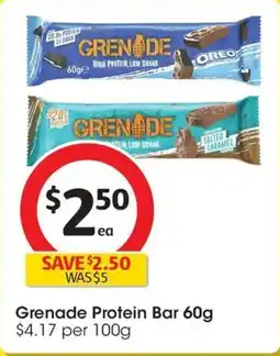 Coles Grenade Protein Bar Oreo offer