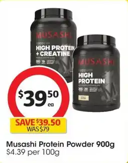 Coles Musashi Plant Protein Plant Protein Powder Vanilla Flavour offer