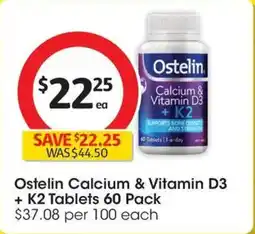 Coles Ostelin Cal-dk2 Calcium + Vitamin D Tablets D3 For Bones offer