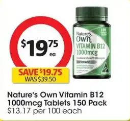 Coles Nature's Own B12 1000mcg offer