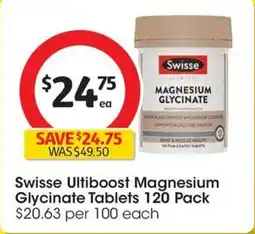 Coles Swisse Ultiboost Magnesium Glycinate Tablets offer