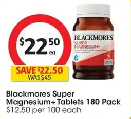 Coles Blackmores Super Magnesium+ Tablets offer