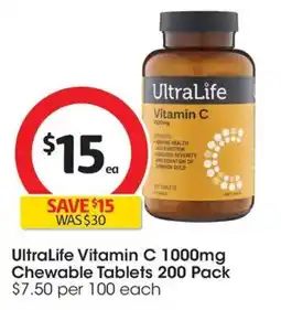 Coles Ultralife High Strength Vitamin C 1000mg Tablets offer