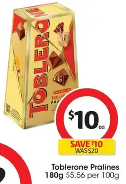 Coles Toblerone Pralines offer