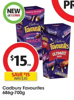 Coles Cadbury Favourites offer