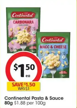 Coles Continental Pasta & Sauce offer