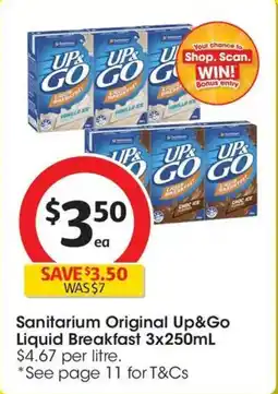 Coles Sanitarium Original Up&Go Liquid Breakfast offer