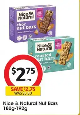 Coles Nice & Natural Nut Bars With Milk Choc Multipack Snacks offer