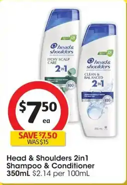 Coles Head & Shoulders Anti-dandruff Shampoo + Conditioner Apple Fresh offer