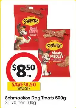 Coles Schmackos Dog Treats offer