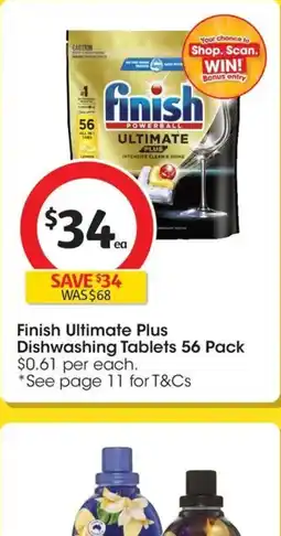 Coles Finish Ultimate Plus Dishwashing Tablets offer