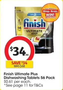 Coles Finish Ultimate Plus Dishwashing Tablets offer