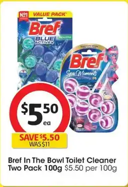 Coles Bref Blue Active Toilet Cleaner Rim Block Flower offer