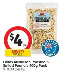 Coles Coles Roasted & Salted Peanuts offer