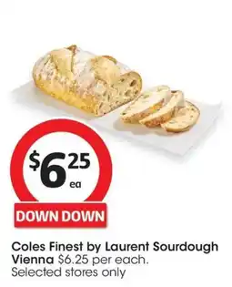 Coles Coles Finest By Laurent Wholemeal Sourdough Vienna offer