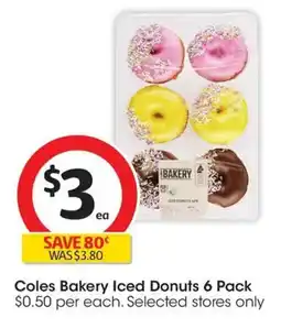 Coles Coles Bakery Iced Donuts offer
