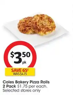 Coles Coles Bakery Hawaiian Pizza Roll offer