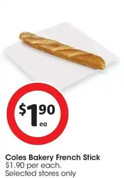 Coles Coles Bakery French Stick offer