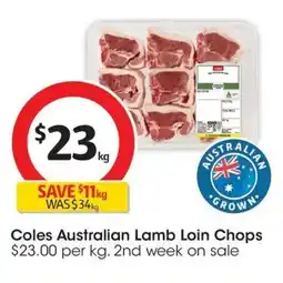 Coles Coles Lamb Loin Chops Bulk offer