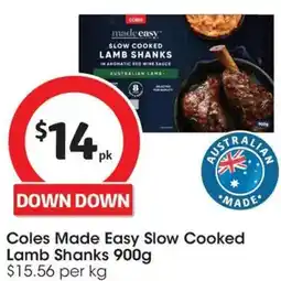 Coles Coles Made Easy Slow Cooked Lamb Shanks offer
