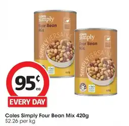 Coles Coles Simply Four Bean Mix offer