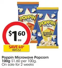 Coles Poppin Butter Microwave Popcorn offer