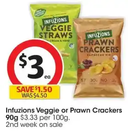 Coles Infuzions Veggie Straws Sour Cream & Herb offer