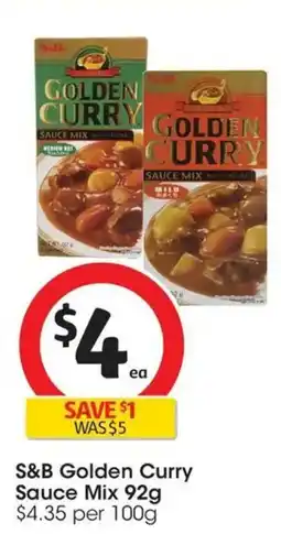 Coles S & B Golden Curry Mild Curry Sauce Mix offer