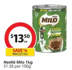 Coles Milo Chocolate Malt Powder Hot Or Cold Drink offer