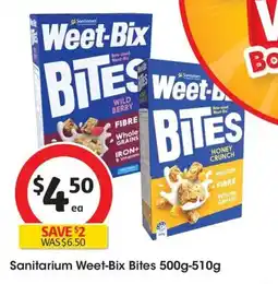 Coles Sanitarium Weet-bix Bites Honey Crunch Breakfast Cereal offer