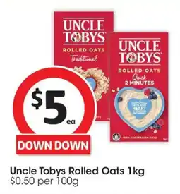 Coles Uncle Tobys Porridge Oats Quick offer