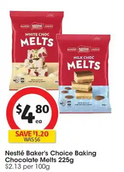Coles Nestle Melts Baking Chocolate White offer