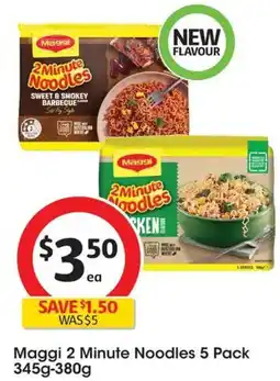 Coles Maggi 2 Minute Instant Noodles Chicken Flavour offer