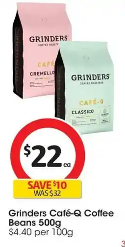 Coles Grinders Cafe - Q Classico Coffee Beans offer