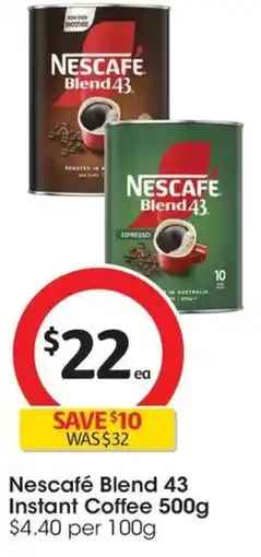 Coles Nescafe Blend 43 Instant Coffee offer