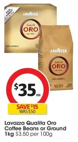 Coles Lavazza Quality Oro Coffee Beans offer