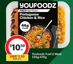Coles Youfoodz Fueld Portuguese Chicken & Rice offer