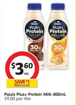 Coles Pauls Plus+ Protein Milk offer