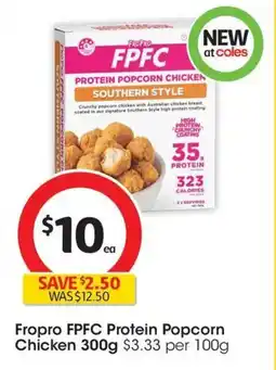 Coles Fropro FPFC Protein Popcorn Chicken offer