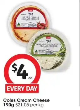Coles Coles Cream Cheese offer