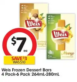 Coles Weis Frozen Dessert Bars offer