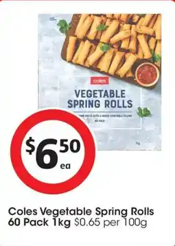Coles Coles Vegetable Spring Rolls offer